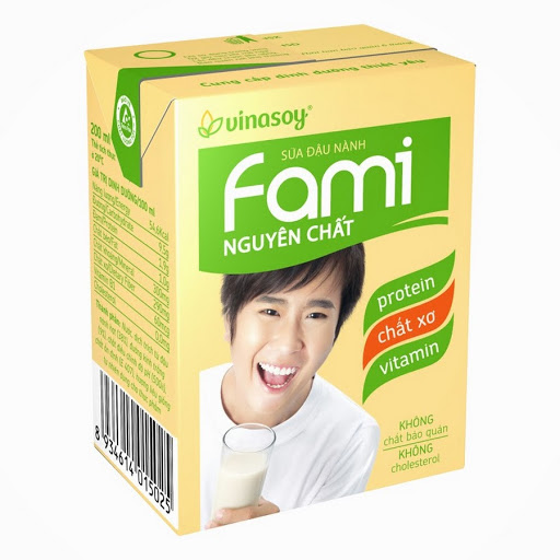 Sữa đậu nành Fami nguyên chất hộp 200ml - thùng 36 hộp