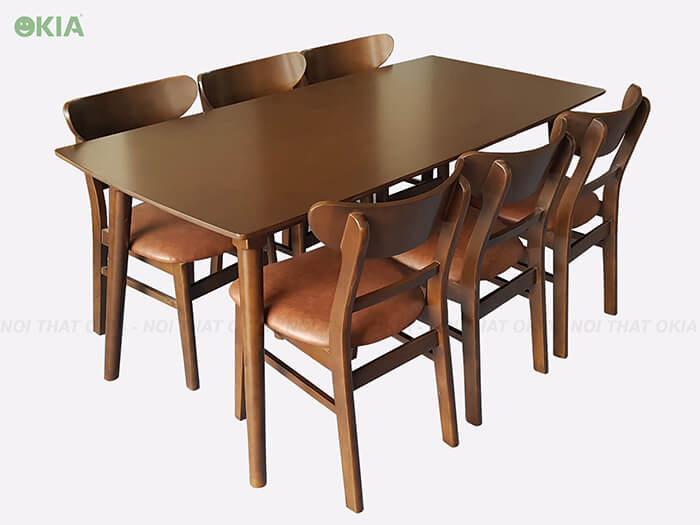 NỘI THẤT bàn ăn 6 ghế mango kết hợp với những chiếc ghế đơn giản tạo điểm nhấn về màu sắc. Với kiểu dáng truyền thống và chất liệu ván gỗ mango tạo sự cảm nhận ấm áp và sang trọng, bộ bàn ăn này chắc chắn sẽ giúp tiếp thêm năng lượng cho phòng ăn của bạn.