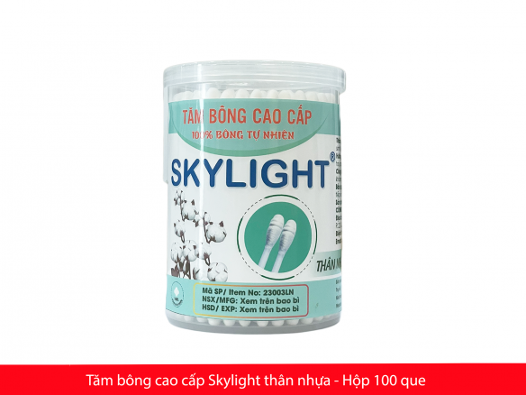 Tăm bông cao cấp Skylight thân nhựa 100 que