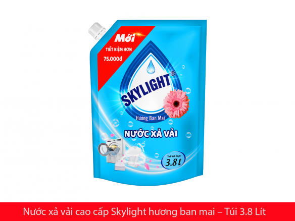 Nước xả vải cao cấp Skylight hương ban mai - túi 3.8L