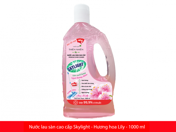 Nước lau sàn cao cấp Skylight - Hương hoa Lily - chai 1000ml