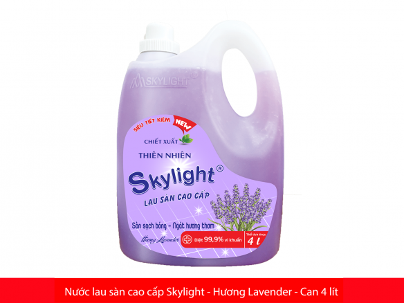 Nước lau sàn cao cấp Skylight - Hương Lavender - Can 4 Lít