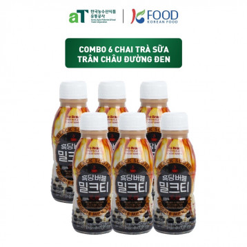 [Combo 6 Chai] Trà Sữa Trân Châu Đường Đen No Brand 350ml