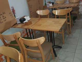Bàn ghế gỗ dựa cao cấp cho quán ăn, quán cafe