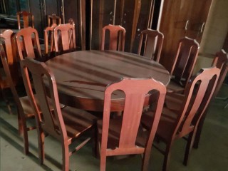 Bộ bàn ghế gỗ tròn 10 người